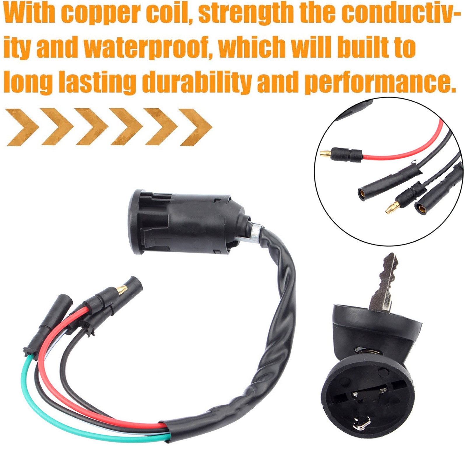Ignition Switch Replacement 35100-VM6-680 For Honda ATC125M 1985 through 1987