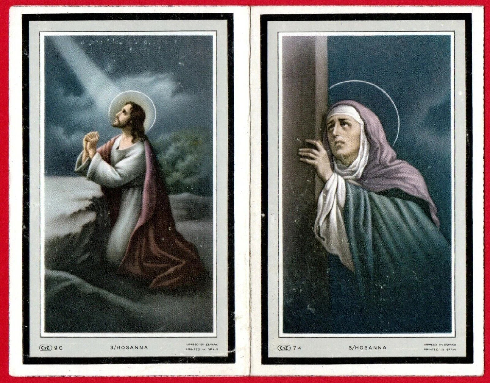 Holy card antique de Jesus santino image pieuses estampa
