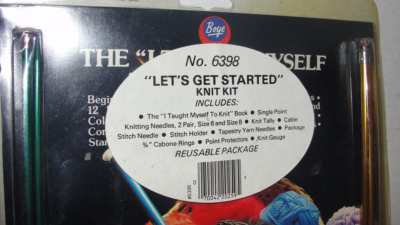 BOYE #6398 "LETS GET STARTED" KNIT KIT