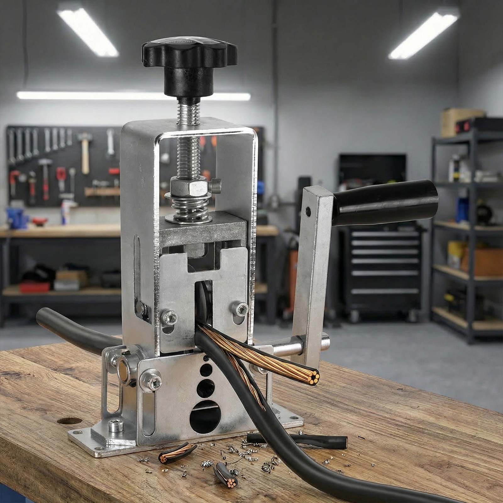 Manual Wire Stripping Machine Dual-drive Wire Stripper Tool for DIY Cable