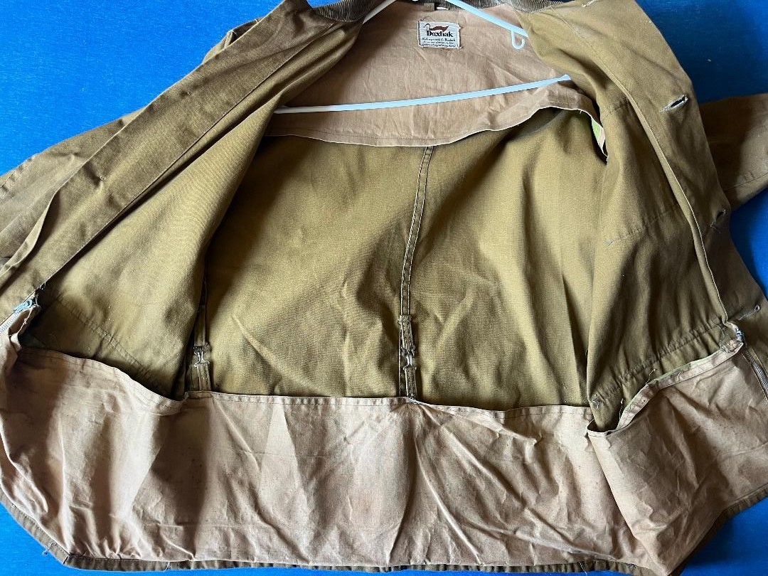 Vintage Duxbak canvas hunting shooting jacket chore jacket L