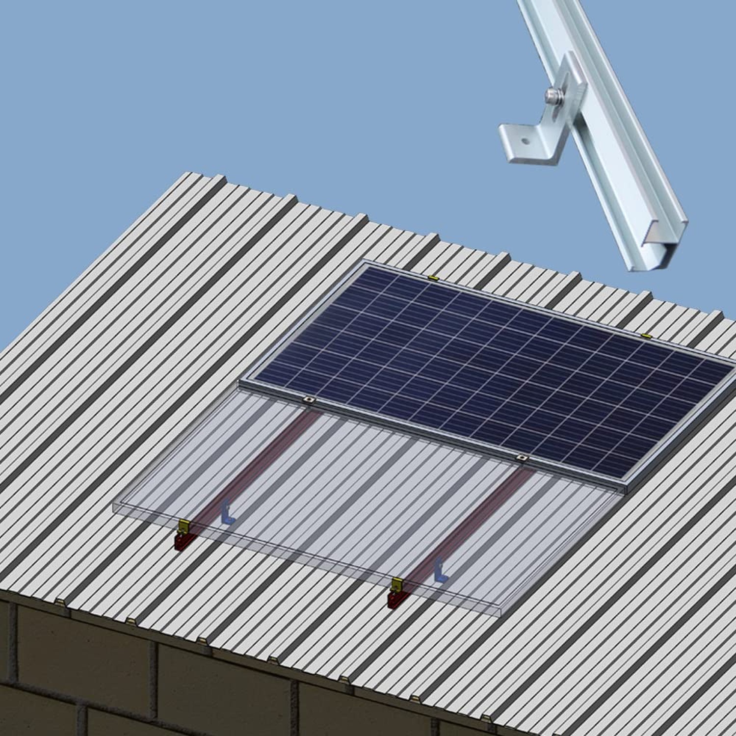 Solar Panel Mounting Bracket L Shape for Split Tin Bracket | 6 Pack L foot