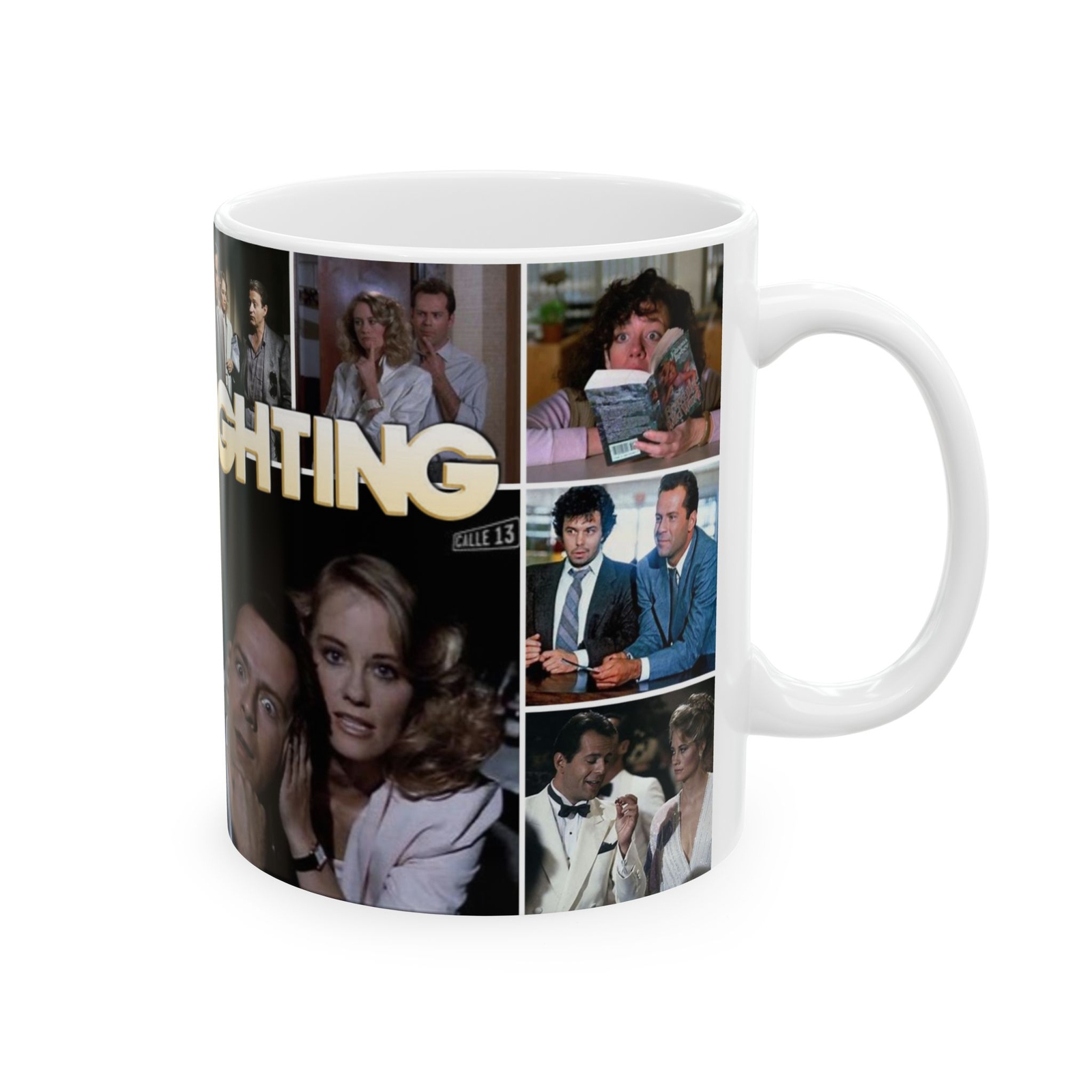 Moonlighting Ceramic Mug, 11oz, Retro TV Coffee Cup - Unique Gift, Coffee Mug