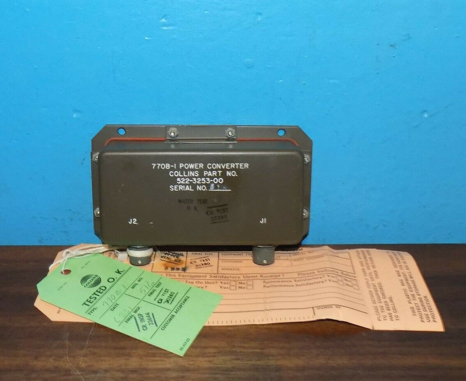Collins 770B-1 Power Converter 522-3253-00 NOS