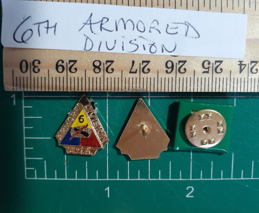 US ARMY - 6th ARMORED DIVISION - LAPEL/HAT PIN