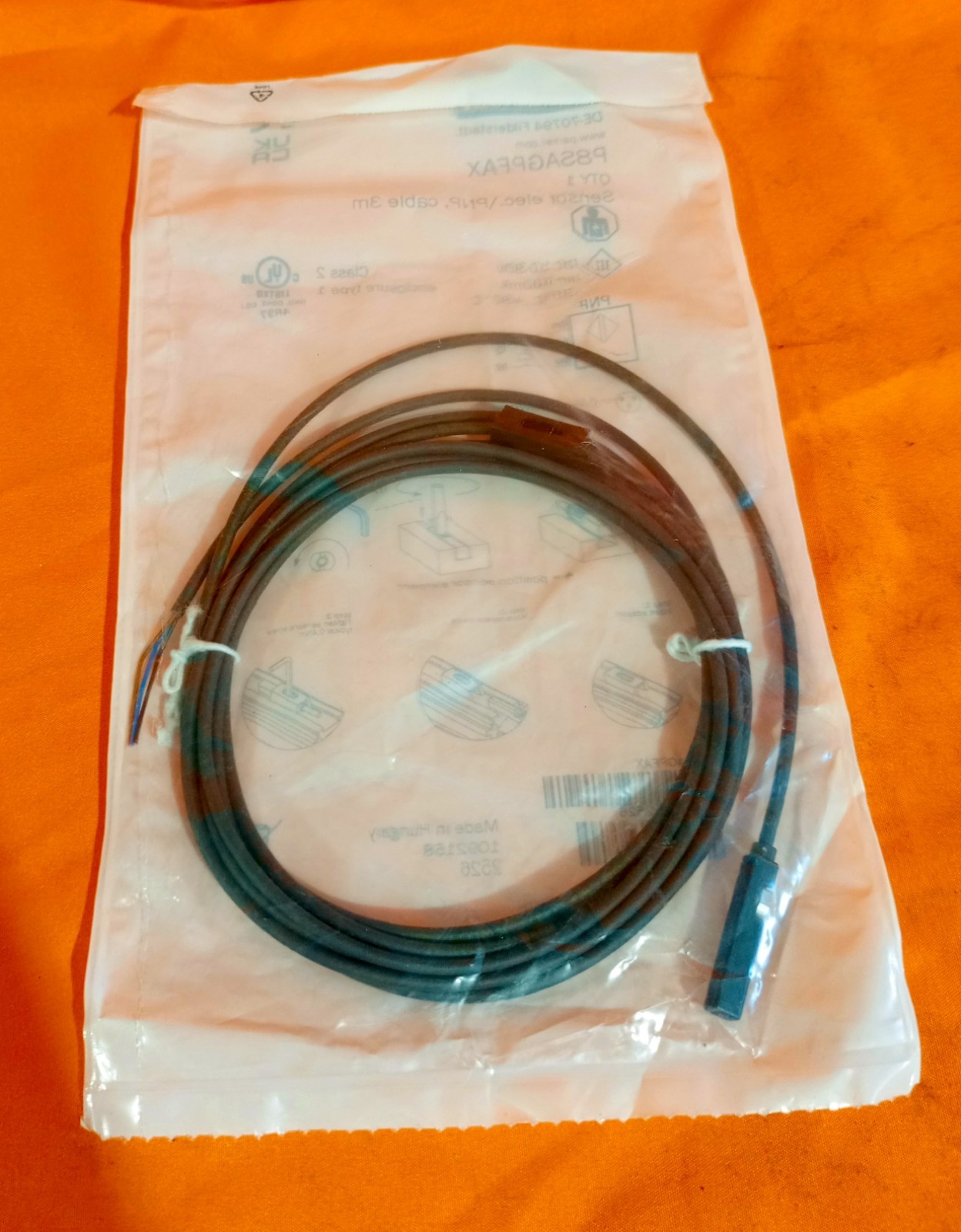 Parker P8SAGPFAX Sensor PNP, Cable 3 M