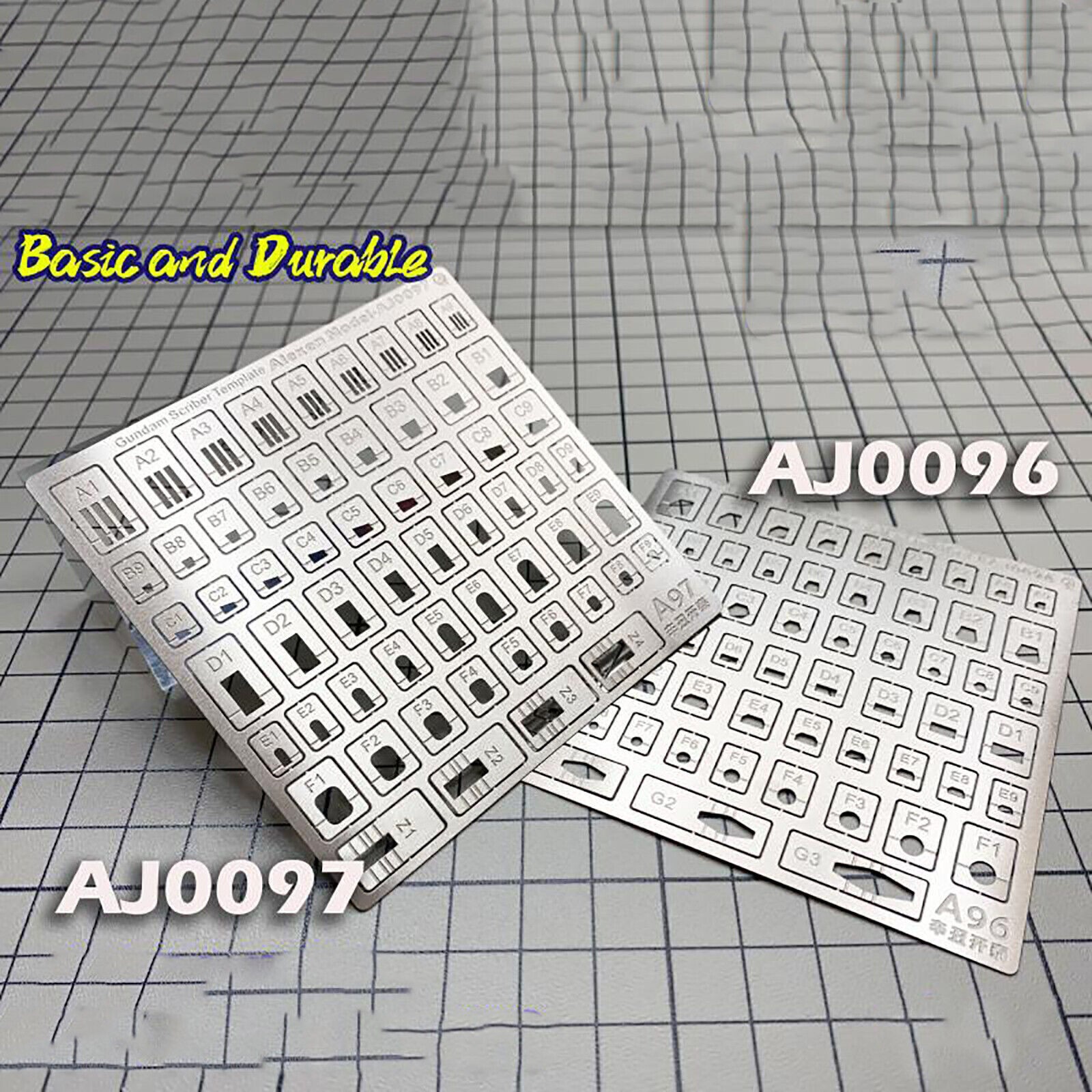 58in1 Flat Folding Engraved Scribing for Model Scriber Template Ruler