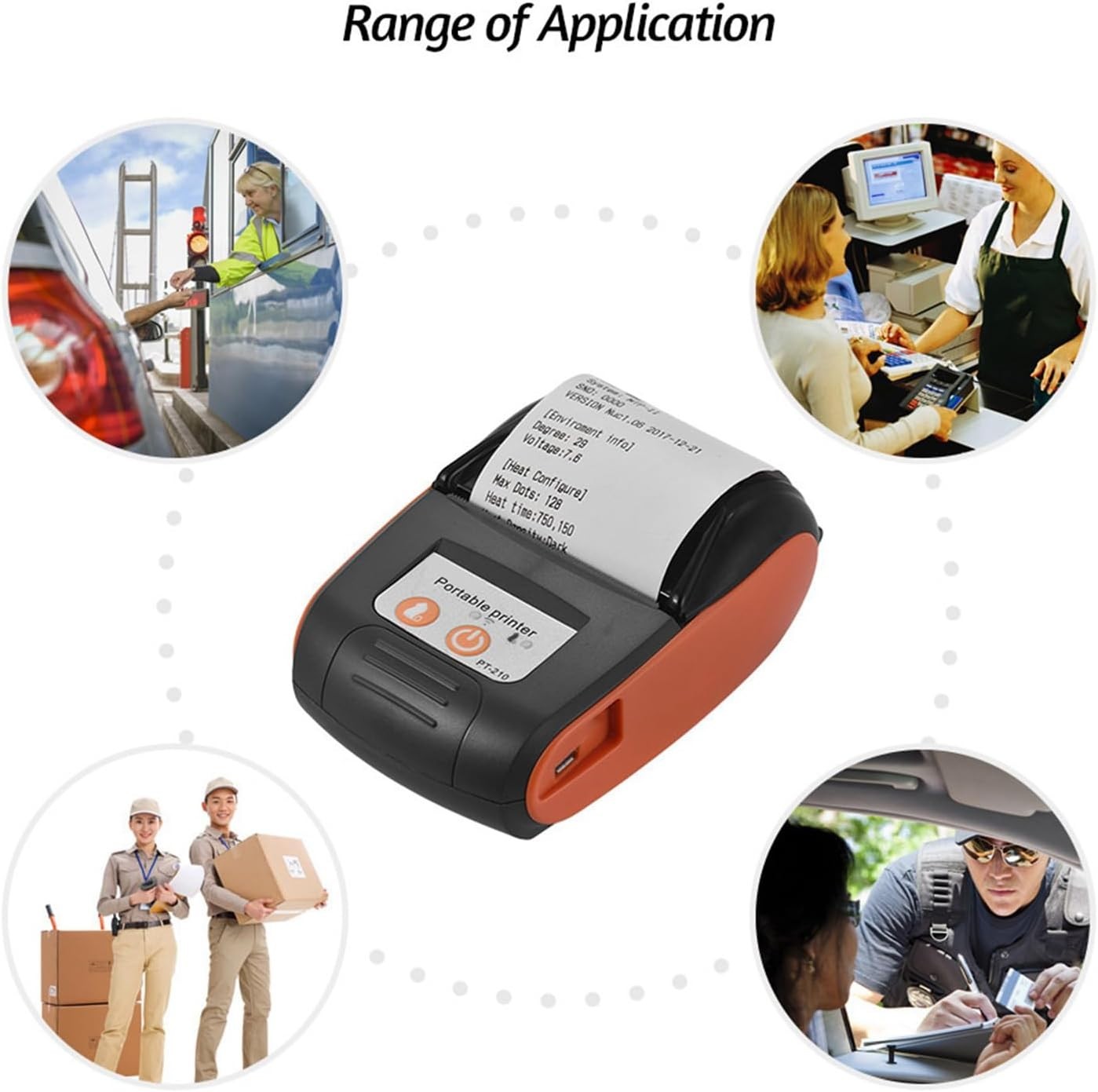 Sunydog Portable Thermal Printer Handheld 58mm Receipt Printer
