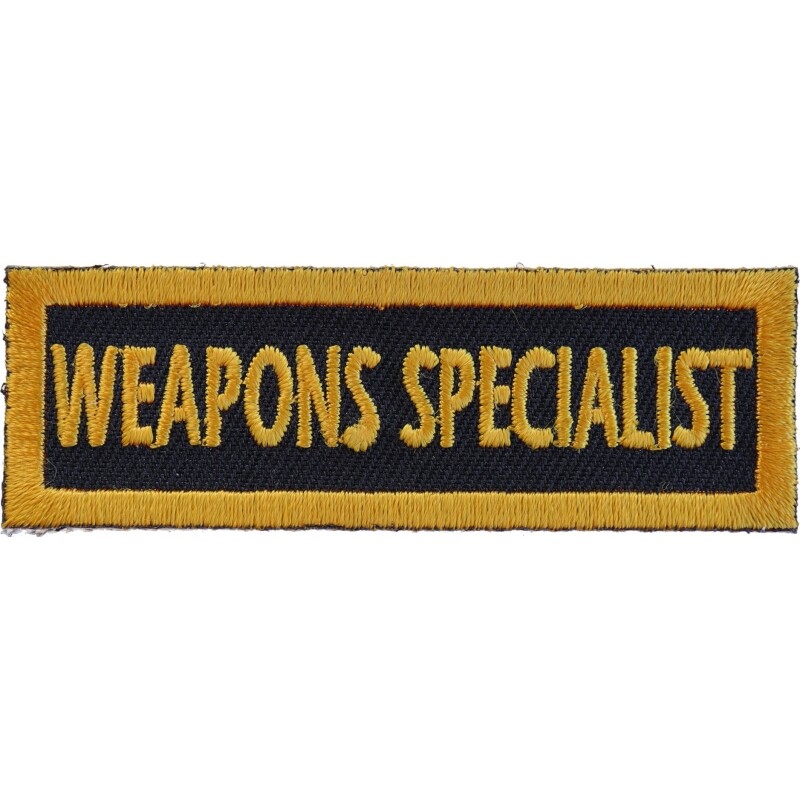 Embroidered Patch (Iron-On), Club Position, Weapons Specialist (Yellow/Black)