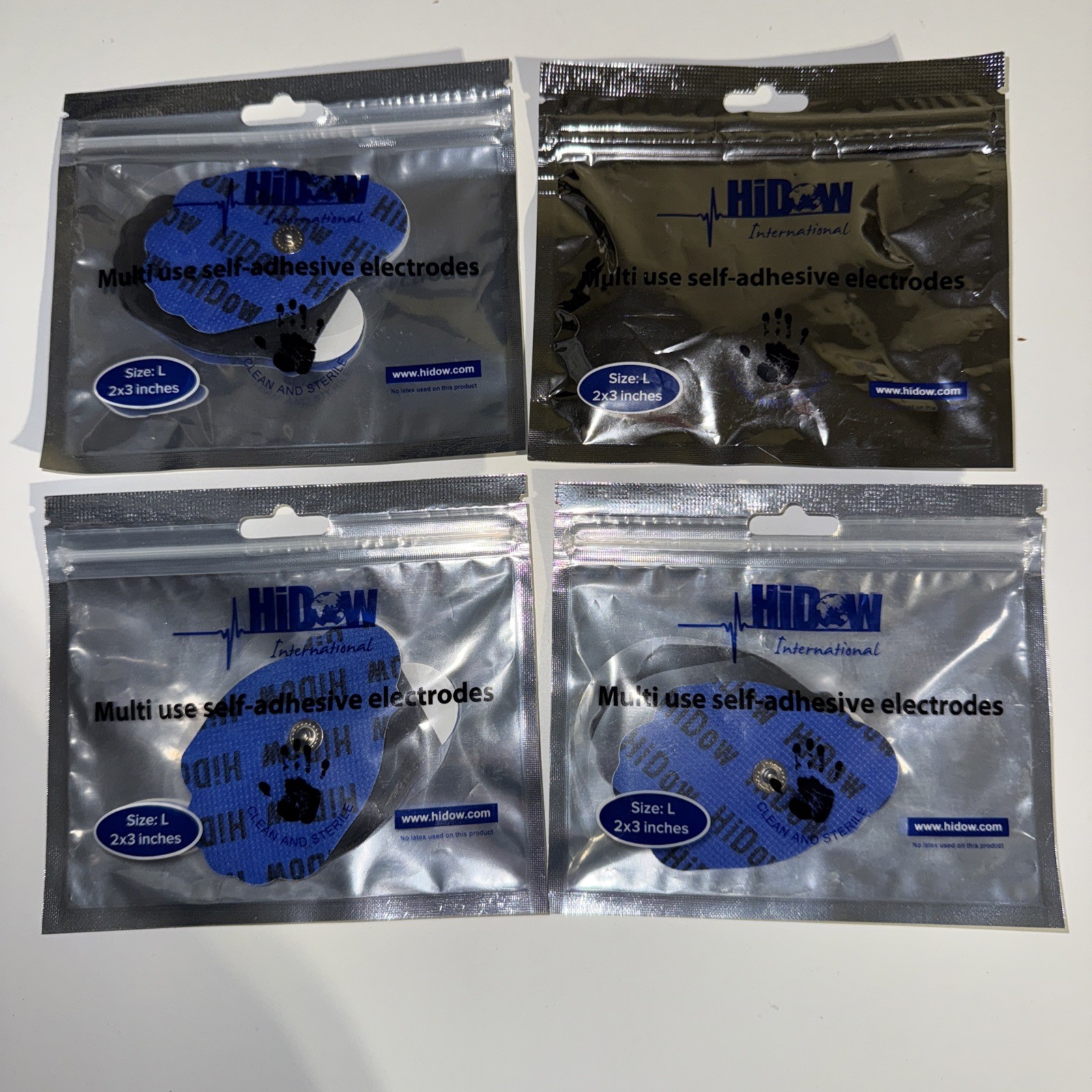 Lot Of 4 HiDow Multi Use Self-Adhesive Electrodes