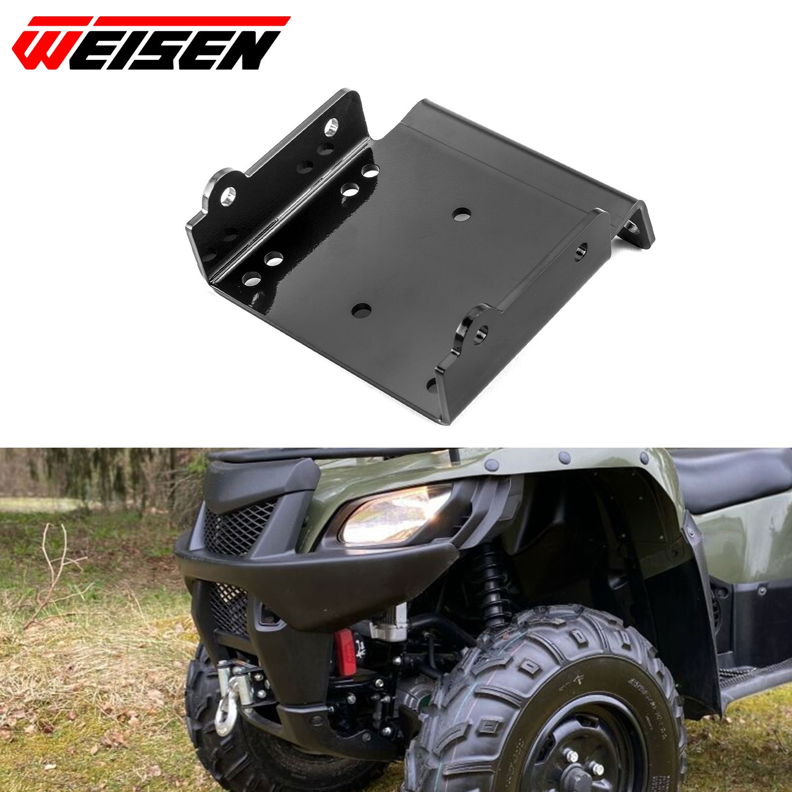 Heavy-Duty Steel Winch Mounting Bracket For Suzuki King Quad 750 2008-2026