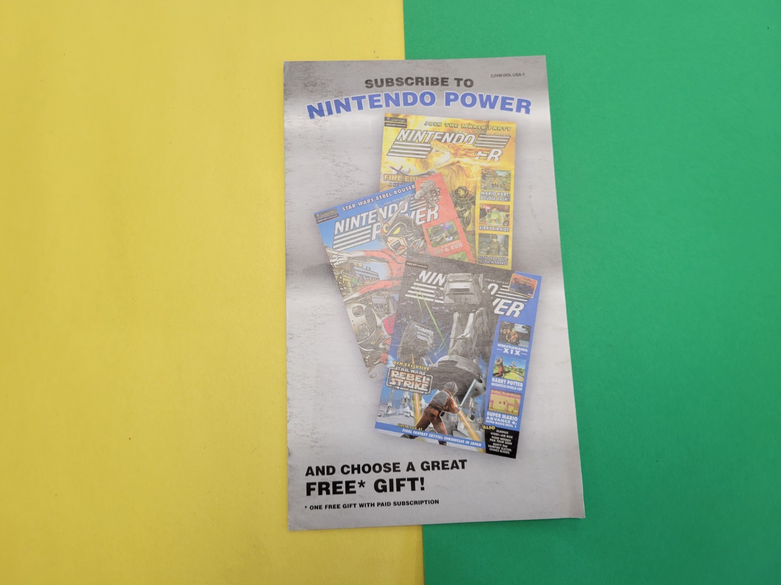 Nintendo Gamecube 2003 Nintendo Power Subscription Insert C/HW-DOL-USA-1