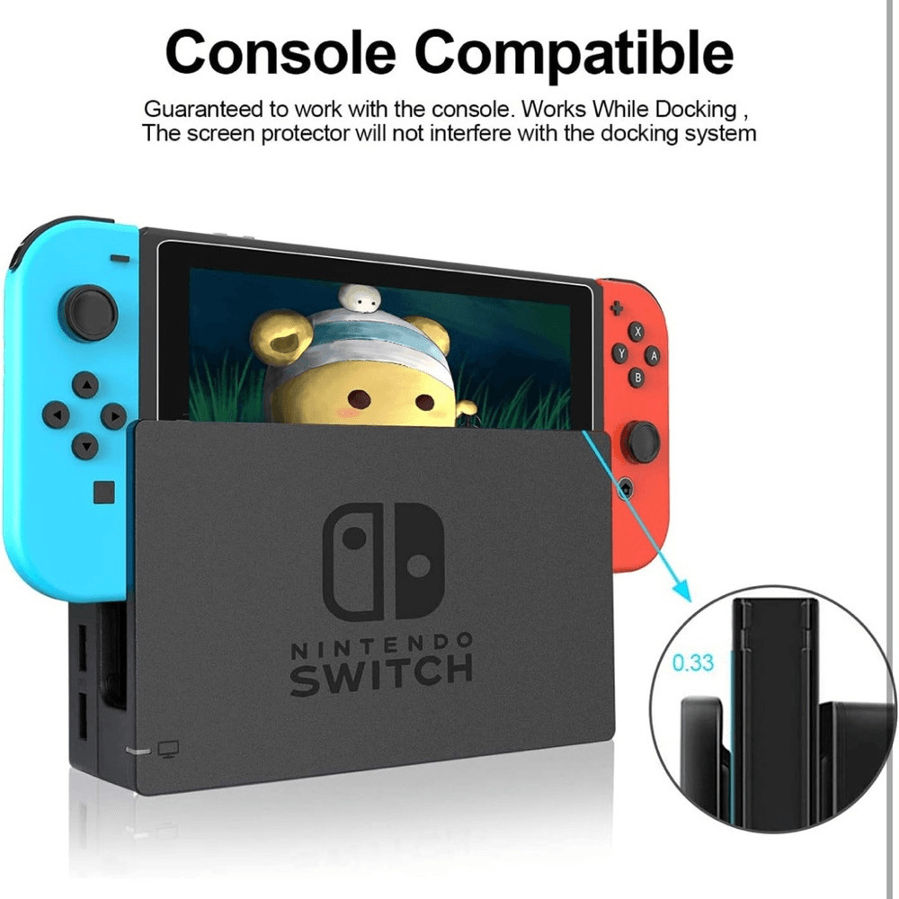 DayDayUp (2) Tempered Glass Screen Protectors Nintendo Switch Protector
