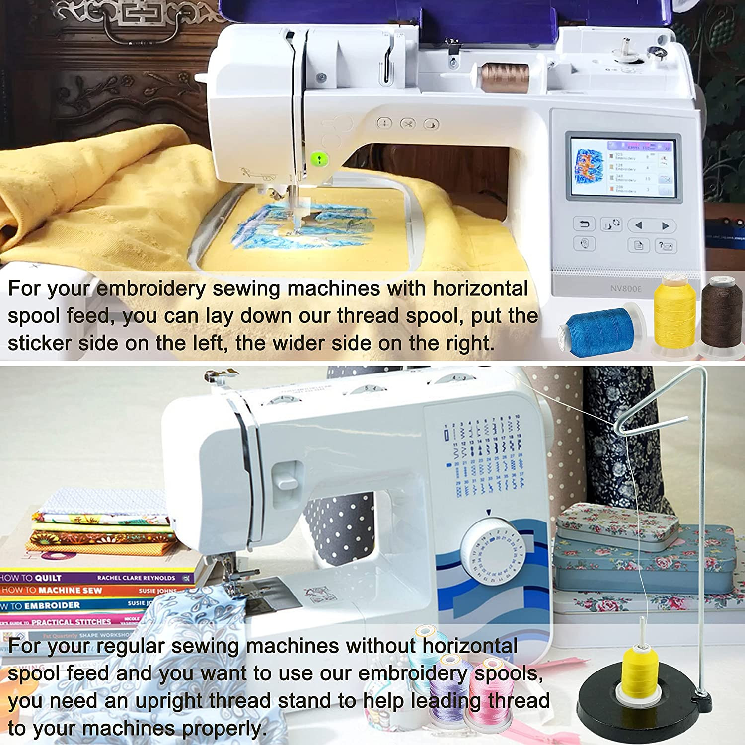 New brothread 40 Colors Compatible with Brother Polyester Embroidery Machine Thr