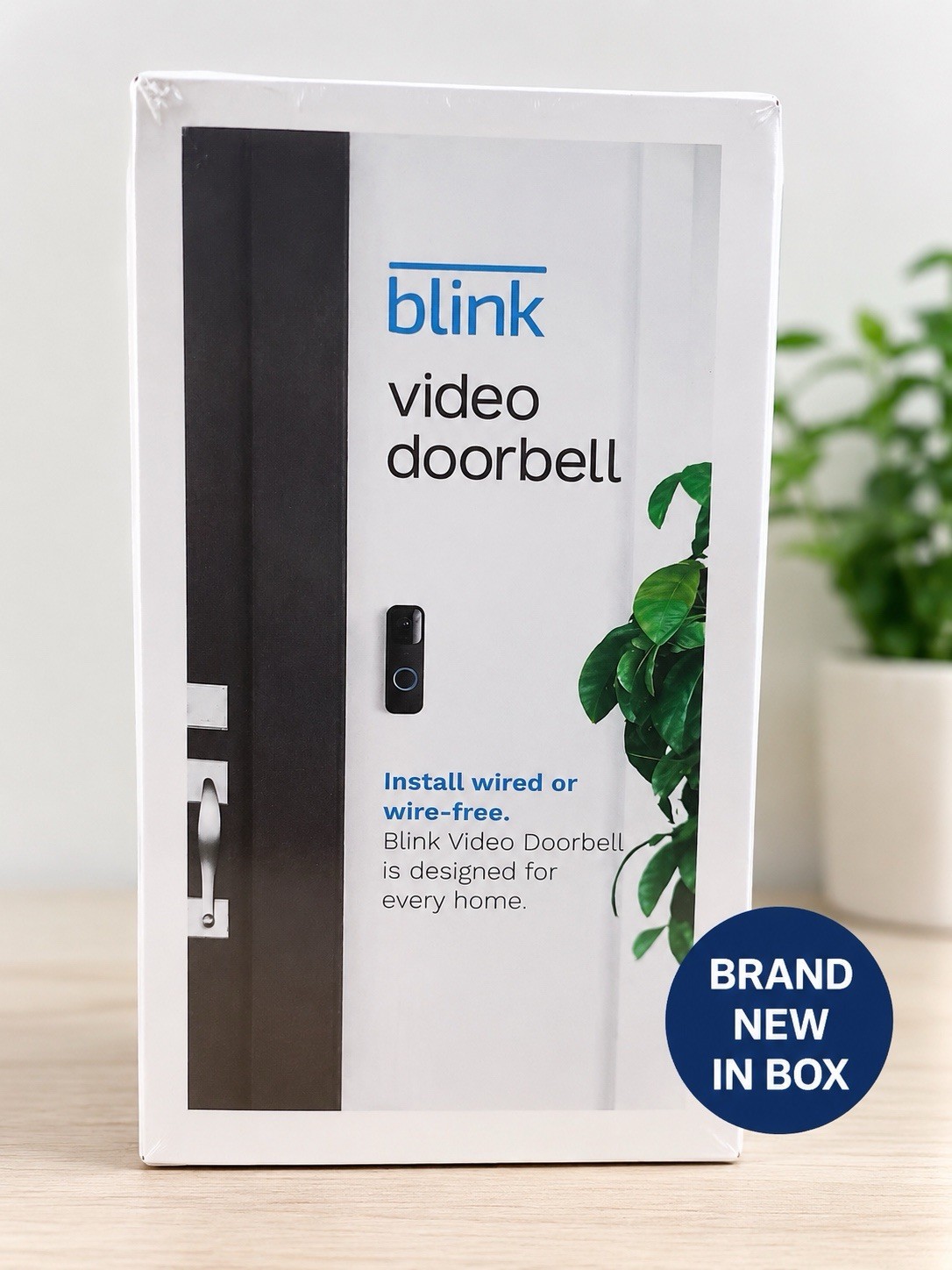 Blink Video Doorbell Black Wireless Alexa Compatible Night Vision HD