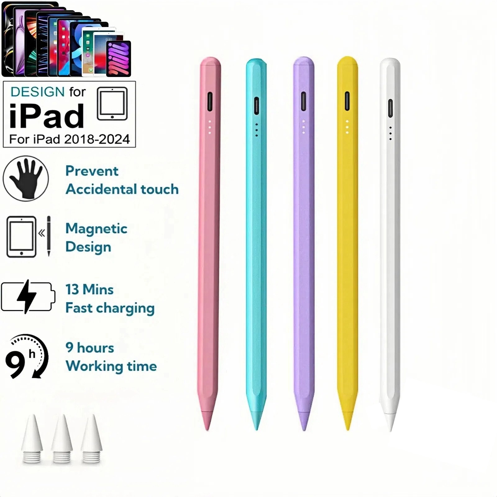 Stylus Pen For Apple Pencil 1st 2nd Generation For iPad 6th 7th 8th 9th 10th Gen