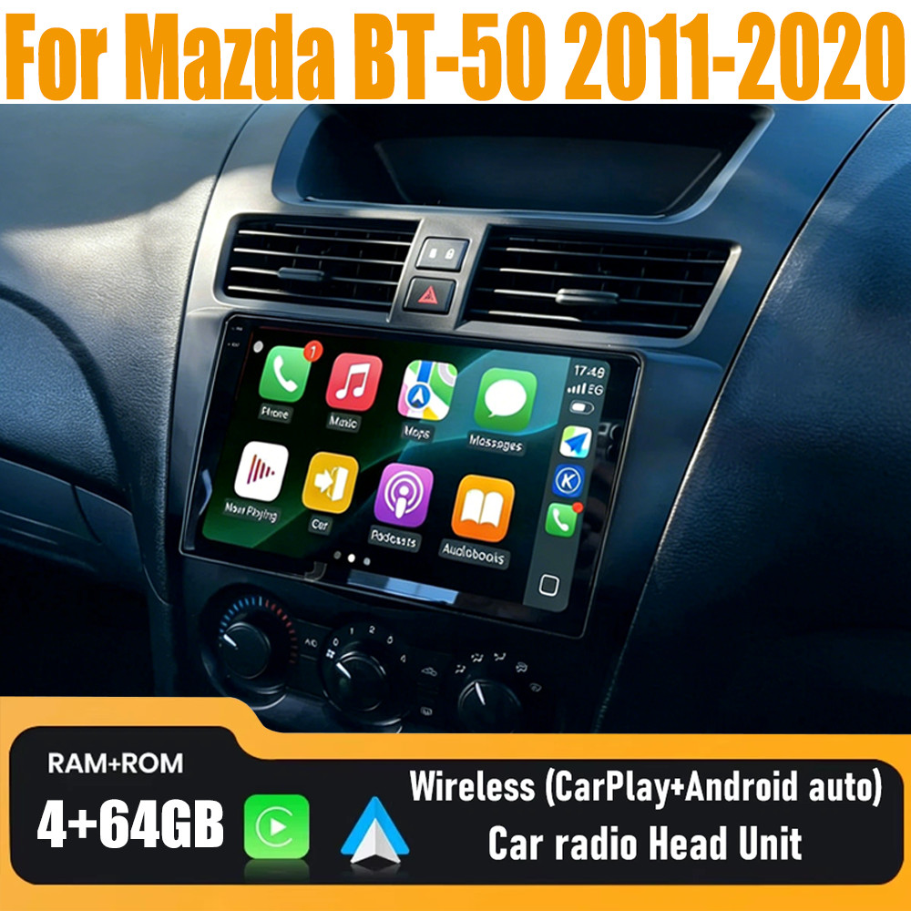 9'' Carplay & Android Auto Head Unit Car Stereo Radio For Mazda BT-50 2011-2020