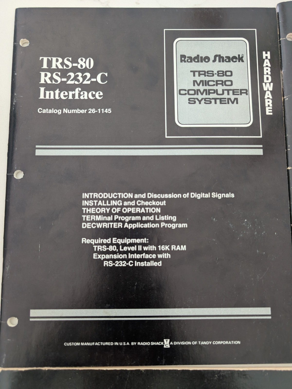 Radio Shack TRS-80 Manuals Lot TBUG Z-80 Monitor RS-232-C Expansion Interface