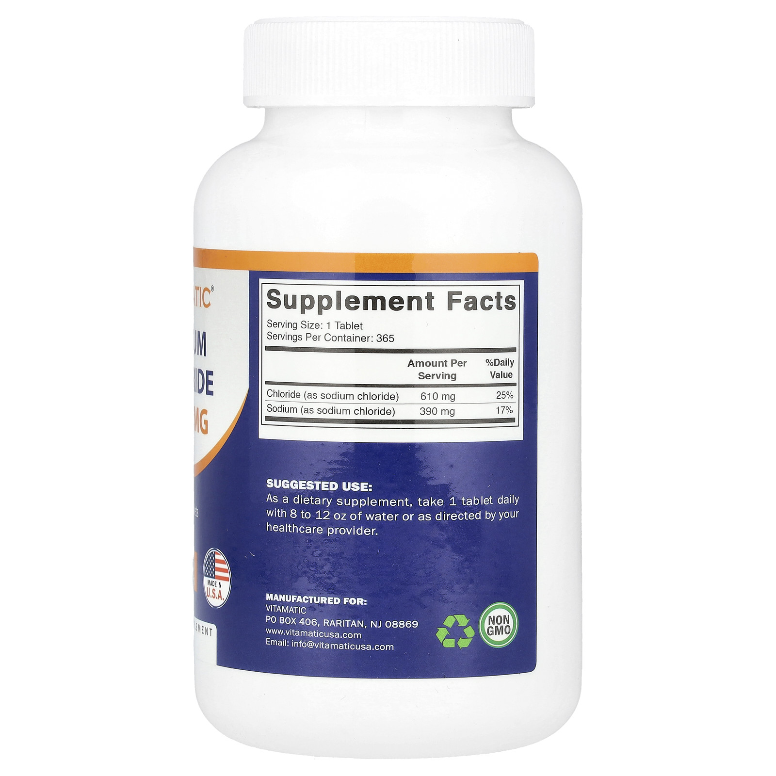 Sodium Chloride, 1,000 mg, 365 Tablets