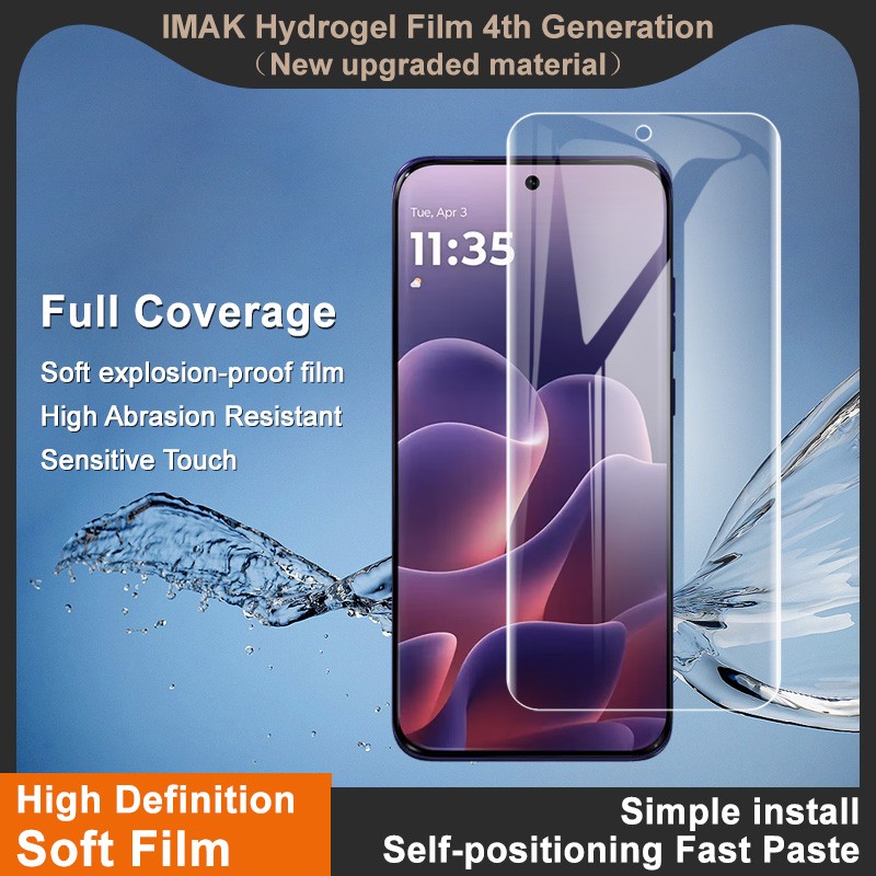 imak For Motorola Edge 70 Fusion, Full Coverage Soft Hydrogel Screen Protector