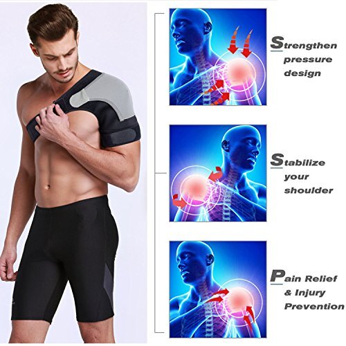 Shoulder Stability Brace Adjustable Neoprene Support for Pain Rotator Cuff
