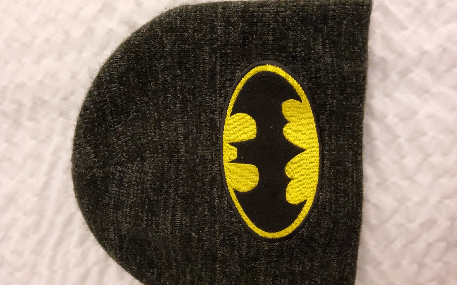 Authentic Batman Beanie Hat Cap Youth 2T-5T Black Gray DC Comics