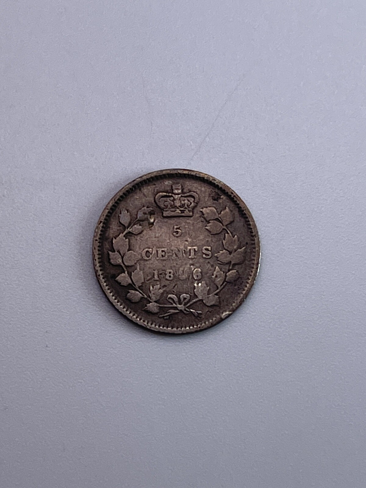 1896 CANADA SILVER 5 CENTS #3