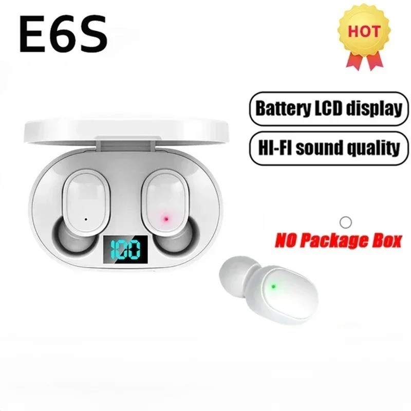 TWS E6S Wireless Earbuds Stereo Sound Bluetooth Headset with Mic