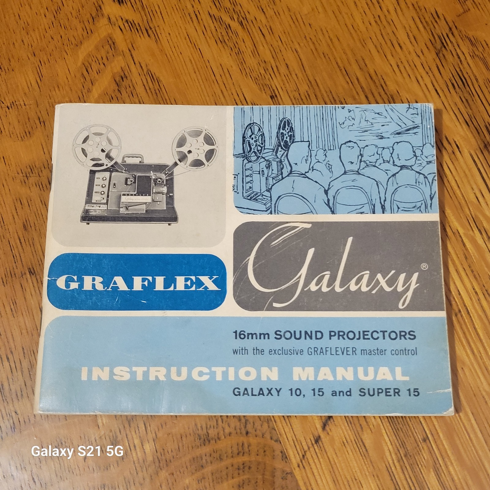 VINTAGE GRAFLEX GALAXY 10 15 SUPER 15, 16mm FILM PROJECTOR INSTRUCTION MANUAL