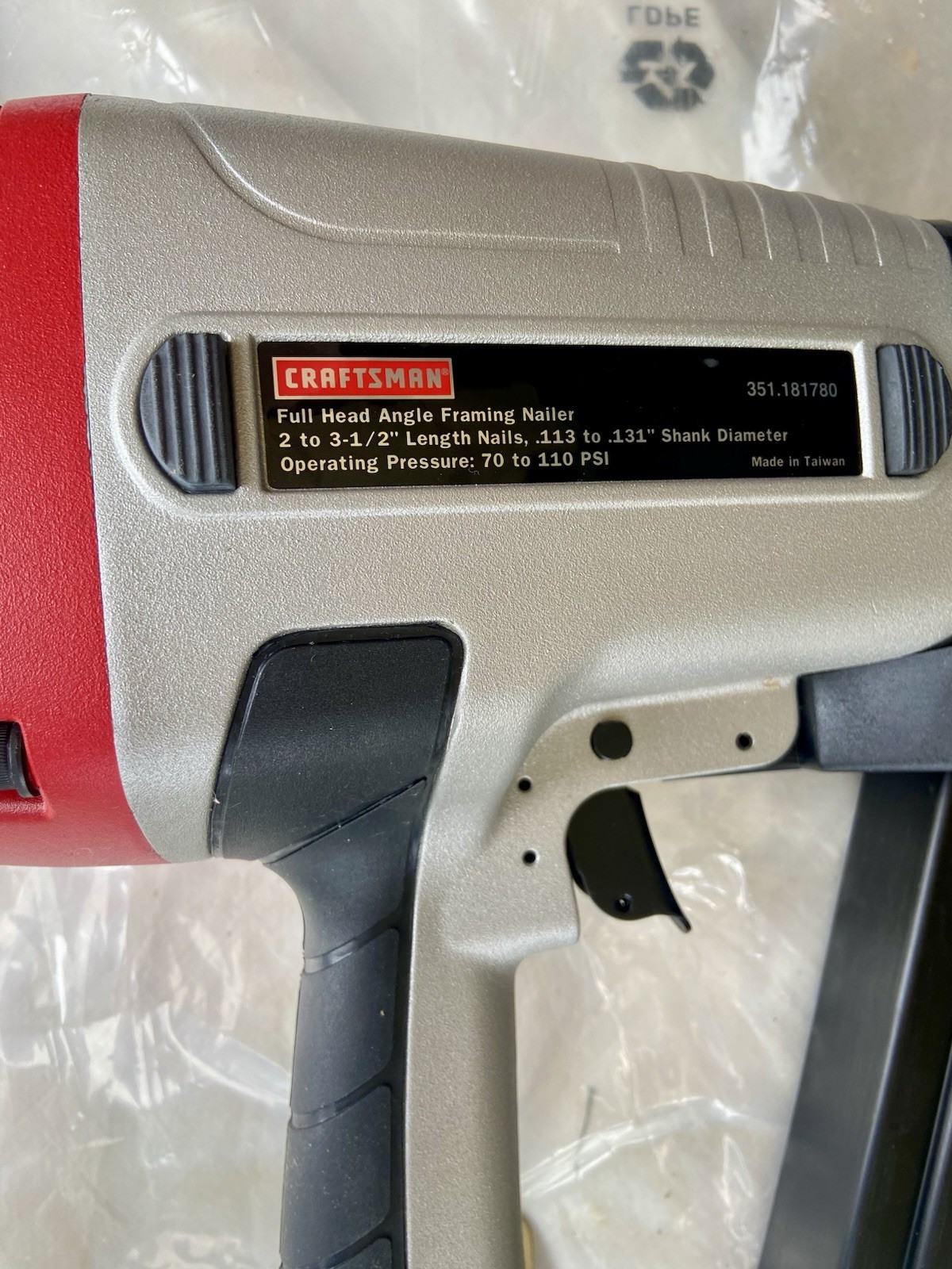 Craftsman Full Head Angle Framing Nailer 2-3 1/2