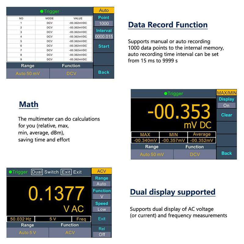 XDM1241 Mini Digital Multimeter with True RMS & LCD for Precision Testing