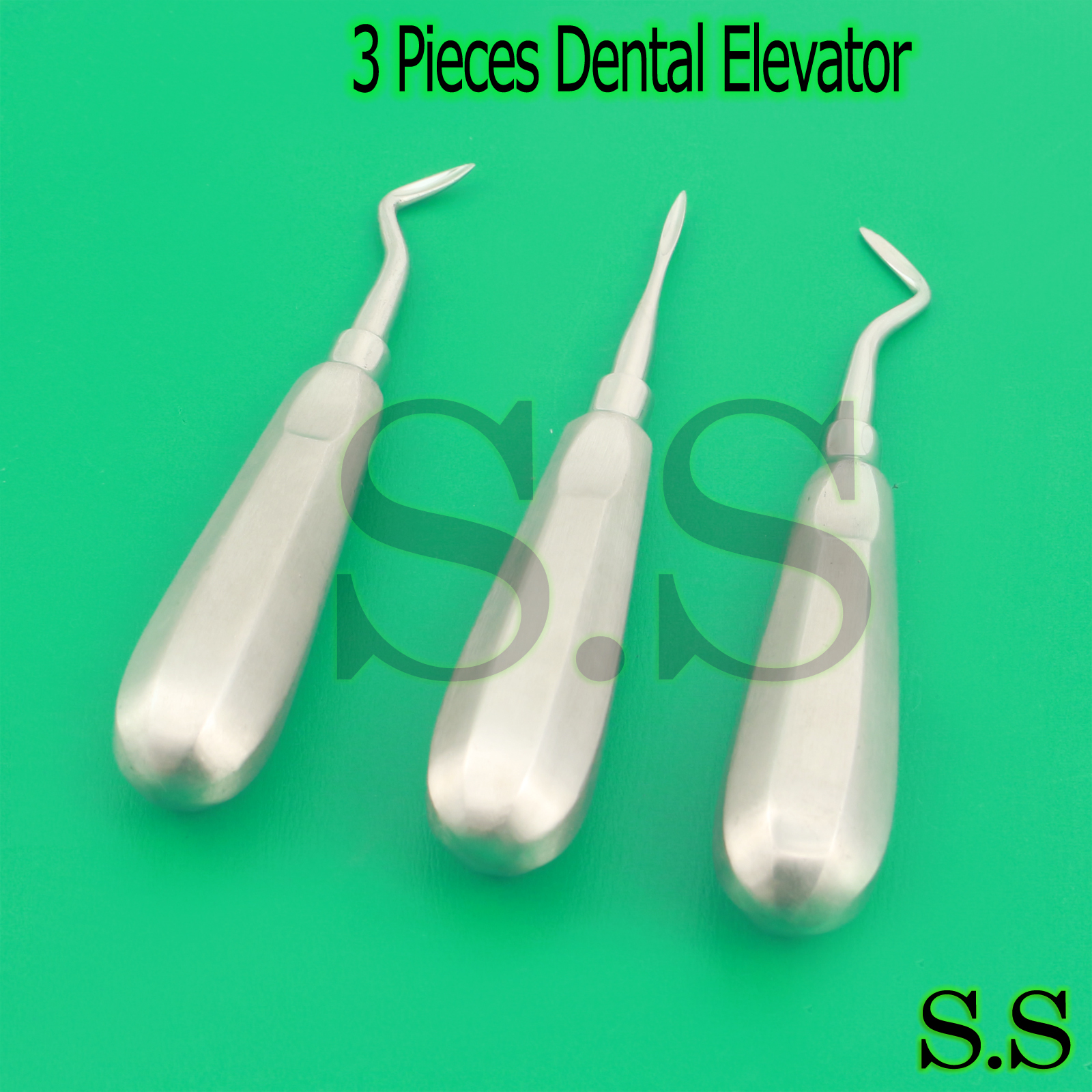 3 Pieces Dental Straight Surgery Extraction Root Tip Apical Elevator
