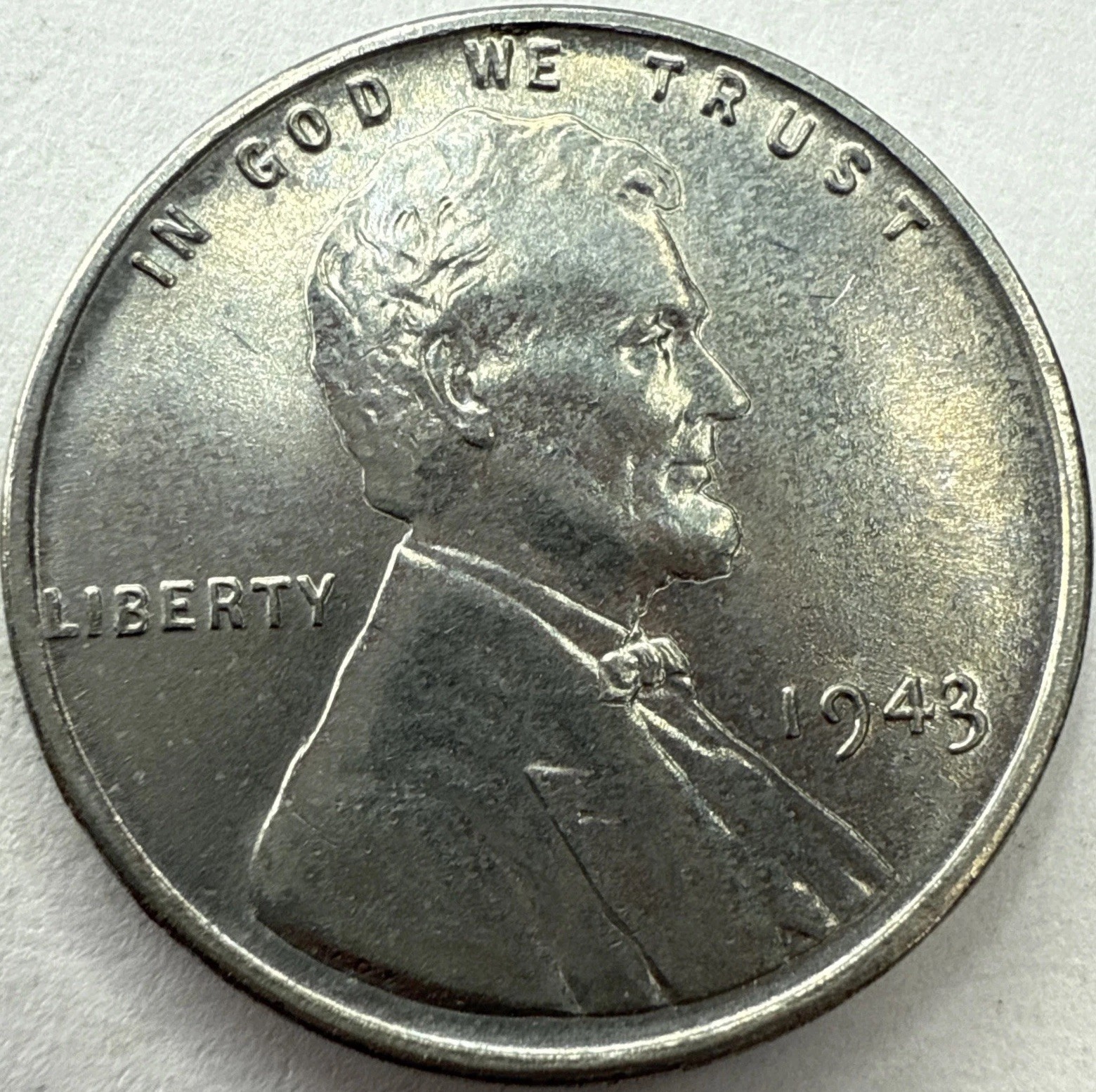 1943 Lincoln Wartime Steel Wheat Cent Exact Coin Imaged #LWC3469