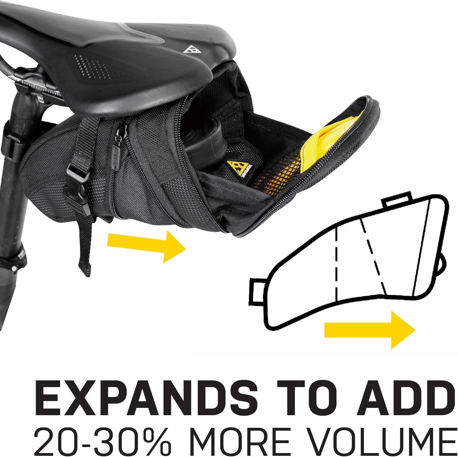 TC2261B Aero Wedge Pack with Strap Mount, Medium, black