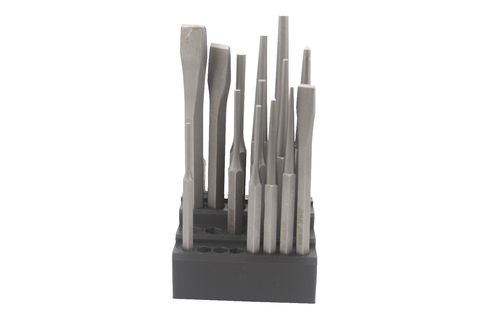 20-Hole Punch and Chisel Organizer Rack & Wall Mount – 3D Printed Storage