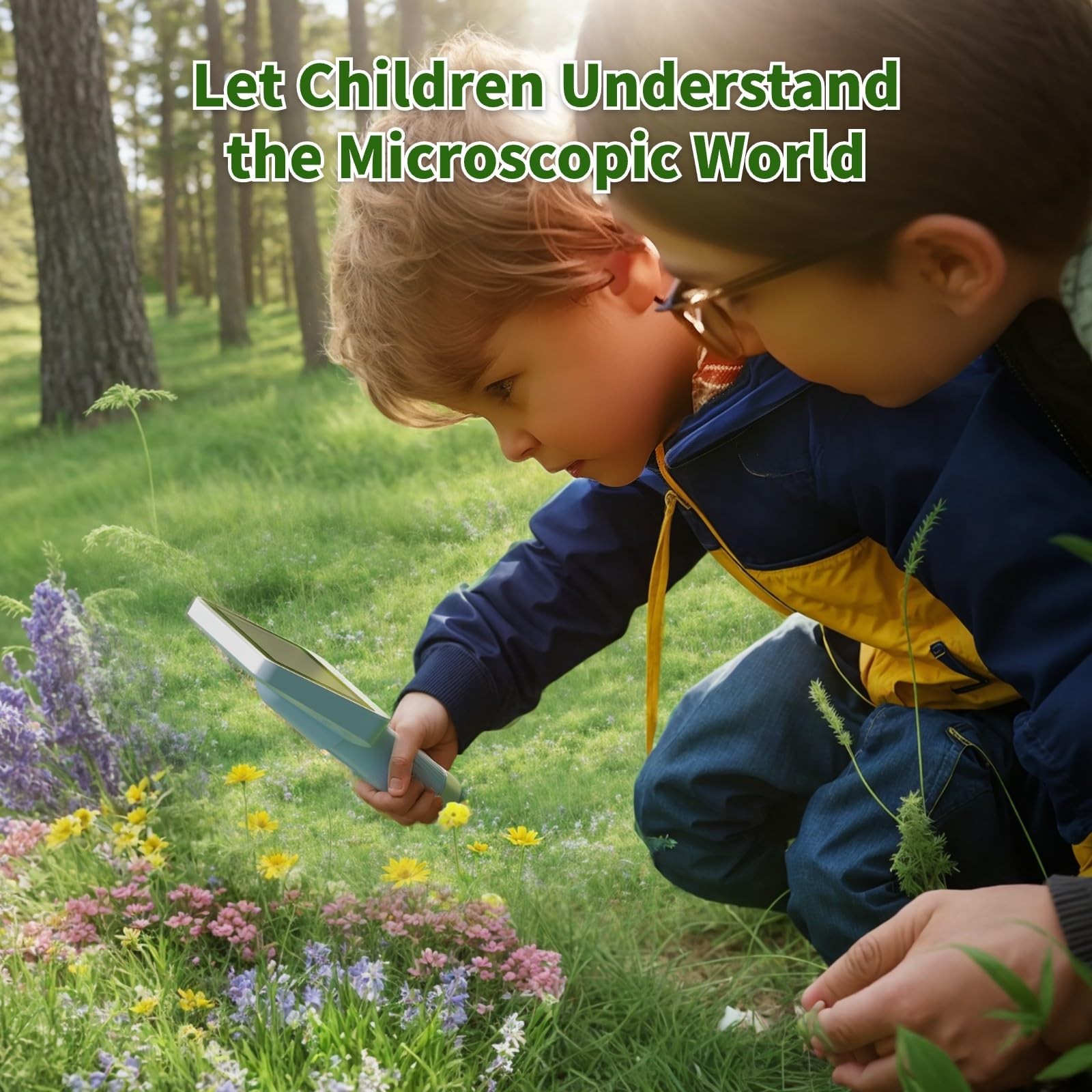 BEAVERLAB Finder 4.0" Microscope for Kids, Handheld Miniscope, Small, White