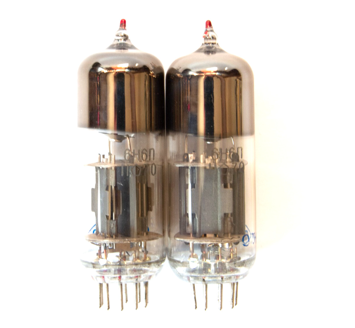 MATCHED PAIR 6N6P RED-TIP (6N6 / 6Н6П Ecc99/ E182cc) Double Triode