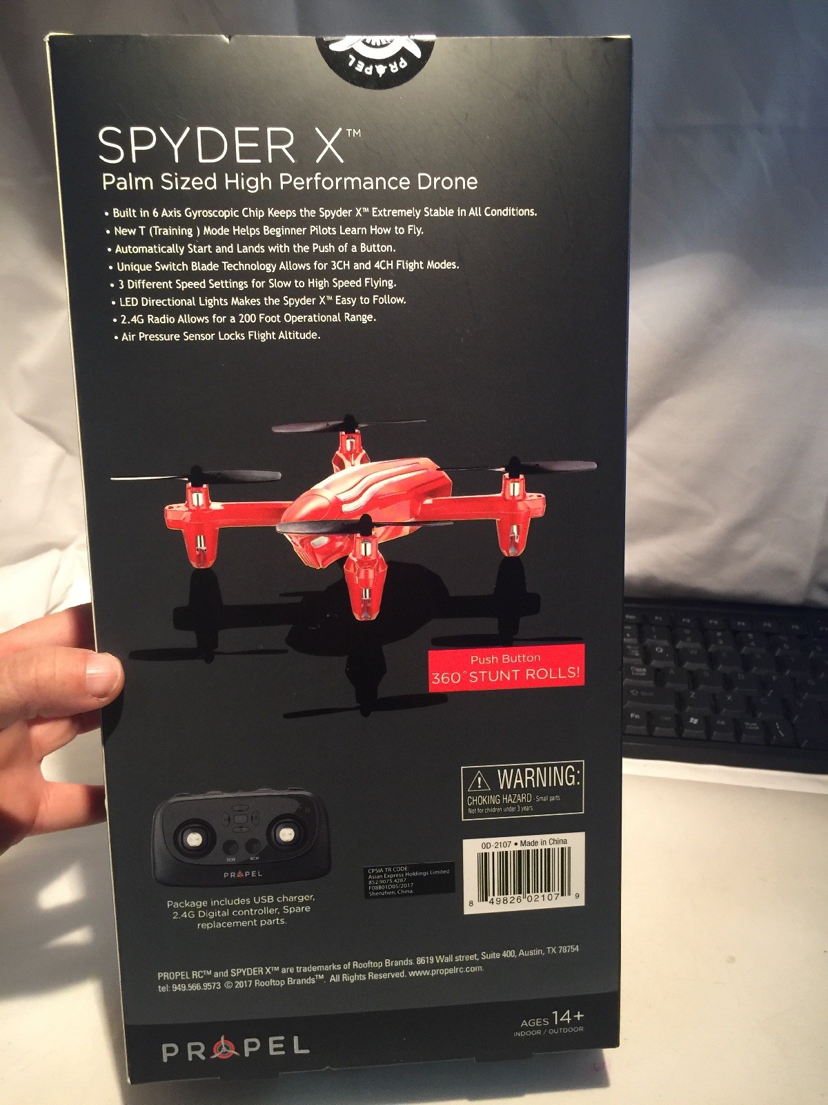 New Propel Spyder-X High Performance Stunt Drone - Titanium