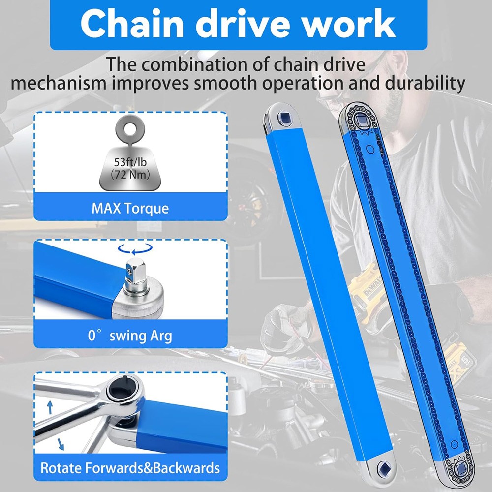Impact Resistant Multifunctional Offset Extension Wrench Tight Reach Extension C