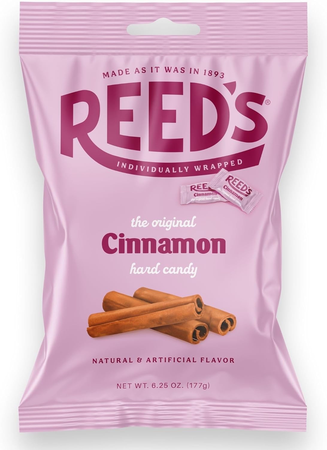 Reed’s Indivily Wrapped Cinnon Candy | Tradital Cinnon Hard
