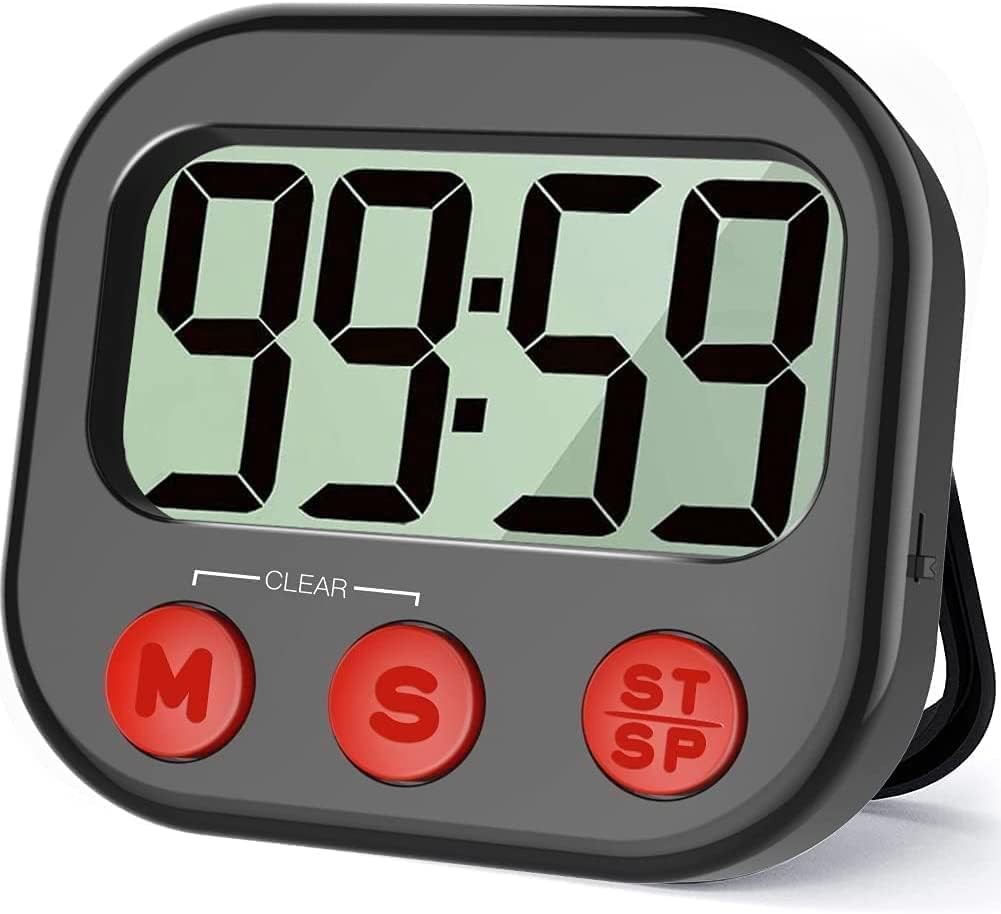 Kitchen Timer, Digital Visual Timer Magnetic Clock Stopwatch Countdown 1