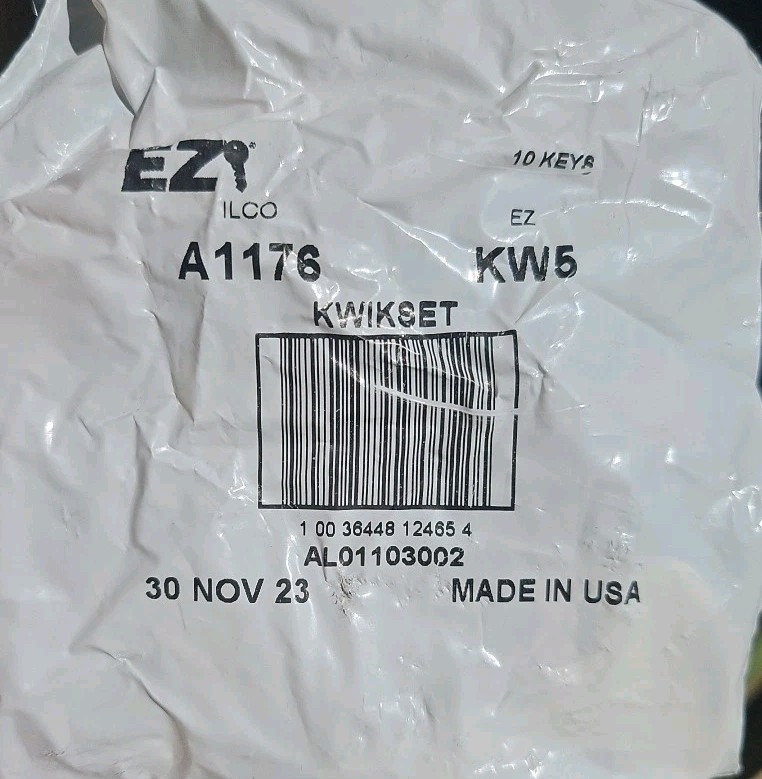 Ilco Kwikset A1176 KW5 Key Blanks New Old Stock Bag Of 10