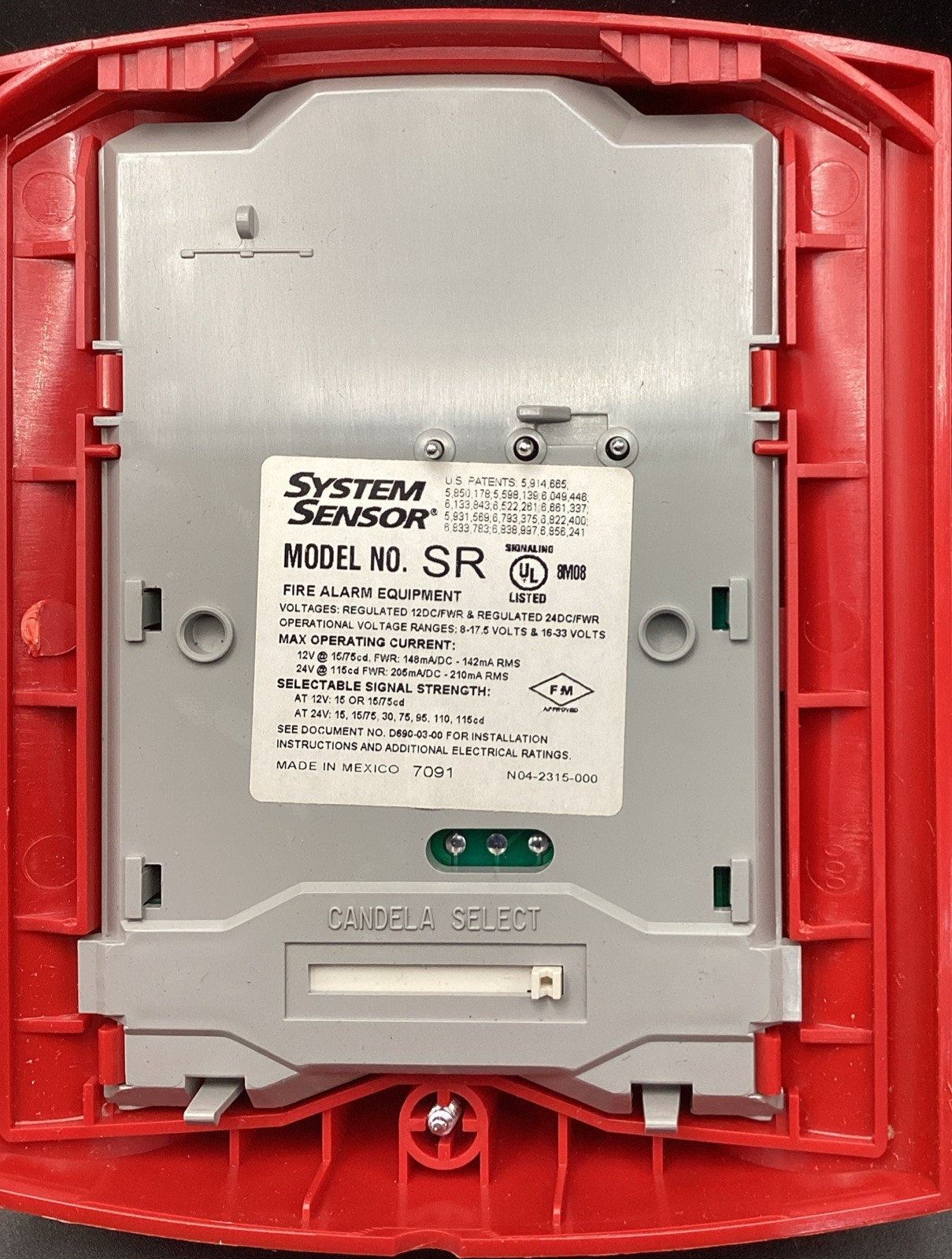 Spectra Alert Advance SR Strobe STD CD Red New Open Box