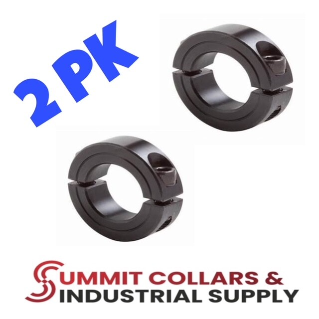 7/8” DOUBLE SPLIT STEEL NEW CLAMPING SHAFT COLLAR BLACK OXIDE (2 PCS)Free Ship
