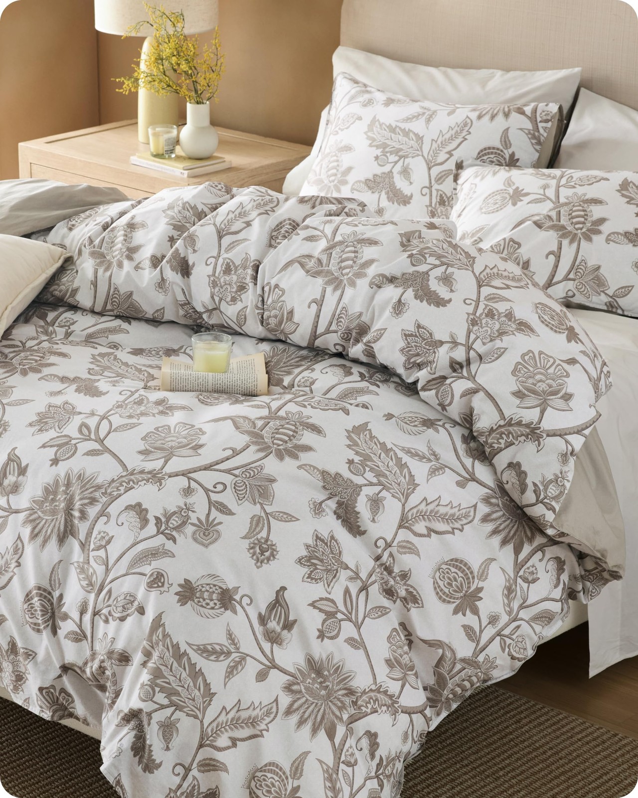 Bedsure King Duvet Cover 104x90 3pc Cotton