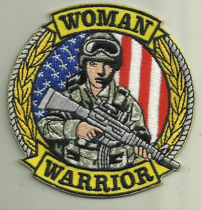 WOMAN WARRIOR PATCH U.S. ARMY USMC USAF AIRCRAFT PILOT HELICOPTER SOLDIER USA
