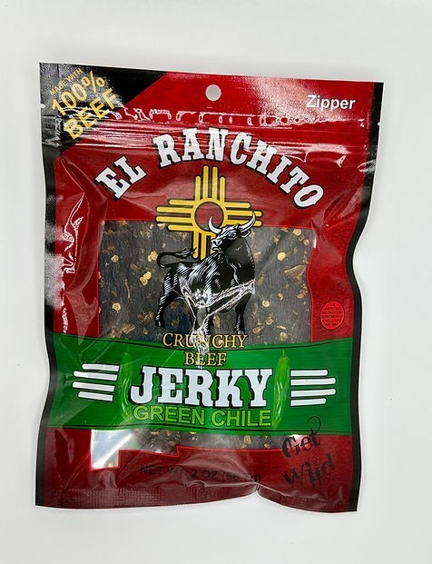 El Ranchito Crunchy  Beef Jerky – Green Chile , 2oz