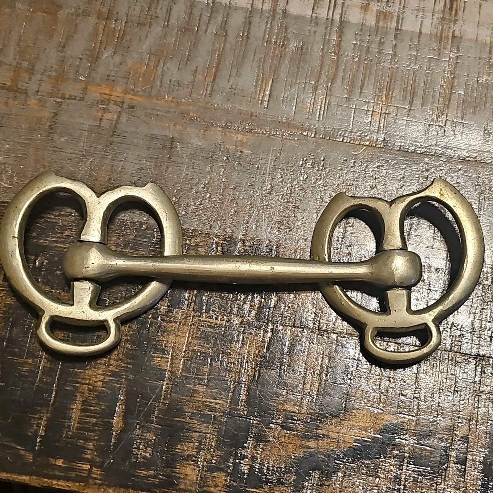 Blue Ribbon,  Nickel Pony Bit Horseshoe Design