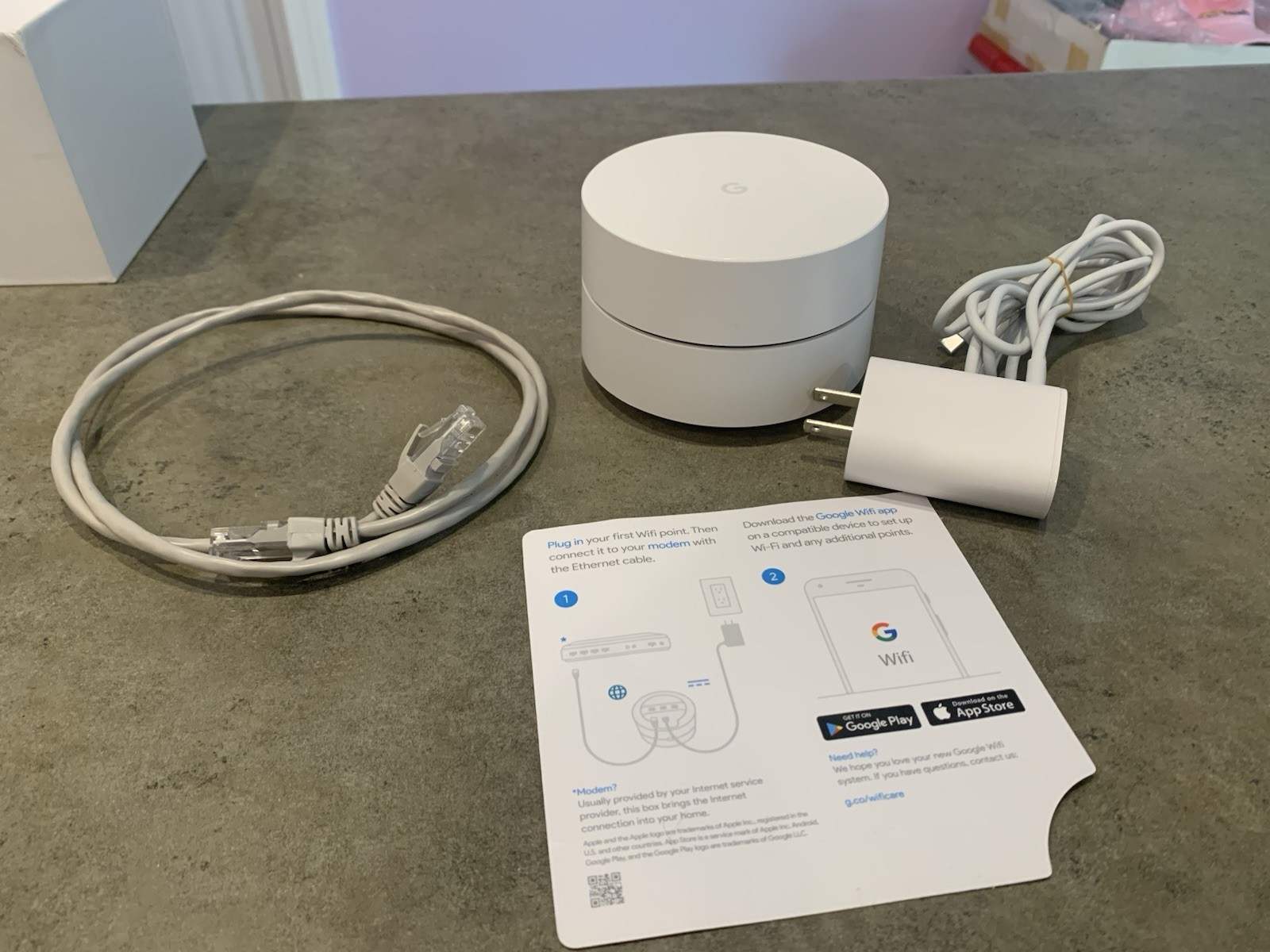 Google WiFi AC-1304 Wireless Mesh Router AC1200 Nest
