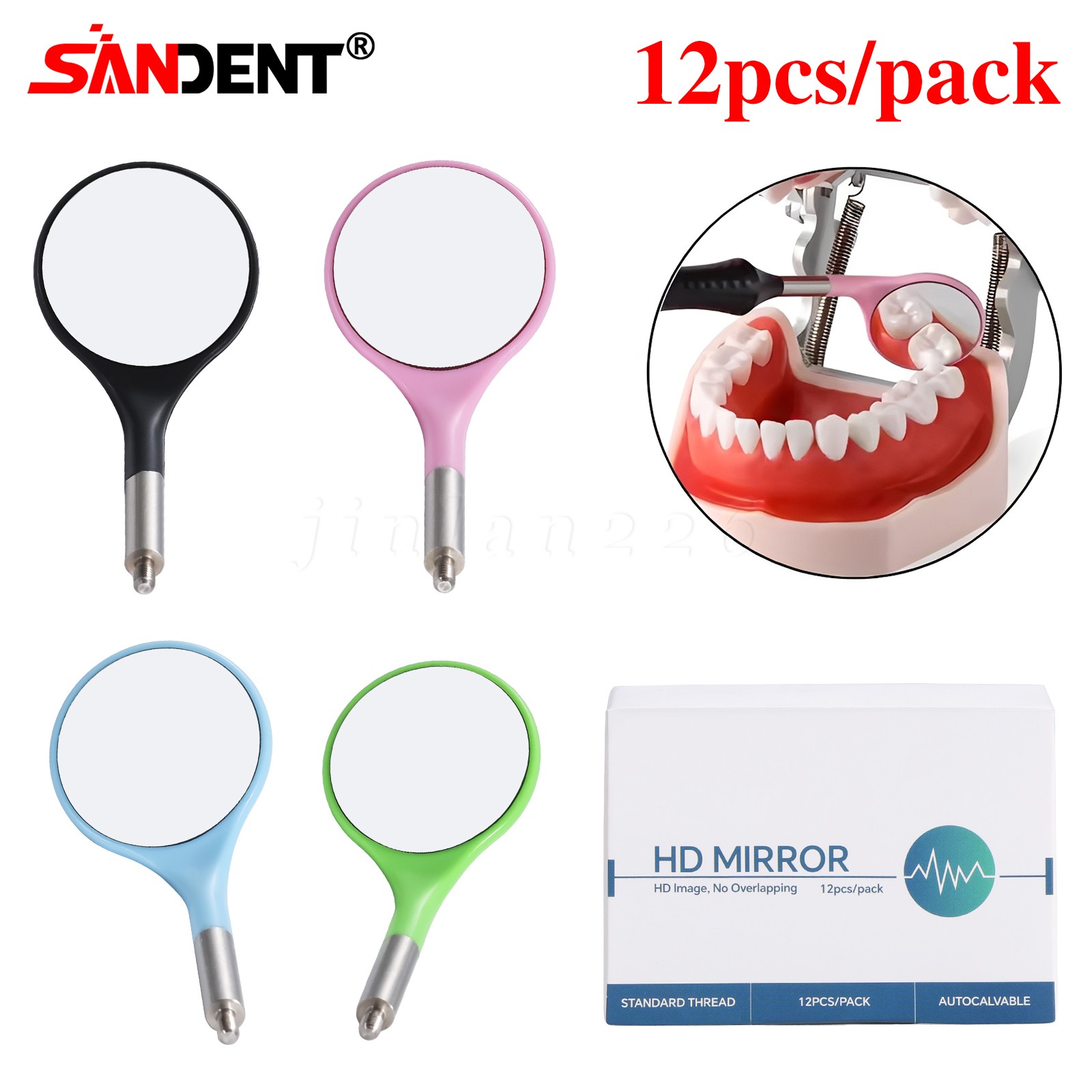 Intraoral Dental Mirrors #5- 12PK  Mirrors Anti-Fog